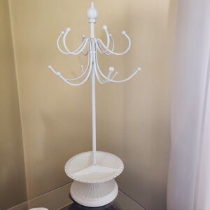 Elegant Off White Jewelry Holder Stand 28"